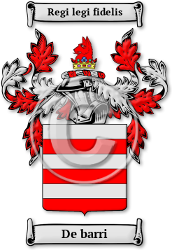 De barri Family Crest Download (jpg) Legacy Series - 150 DPI